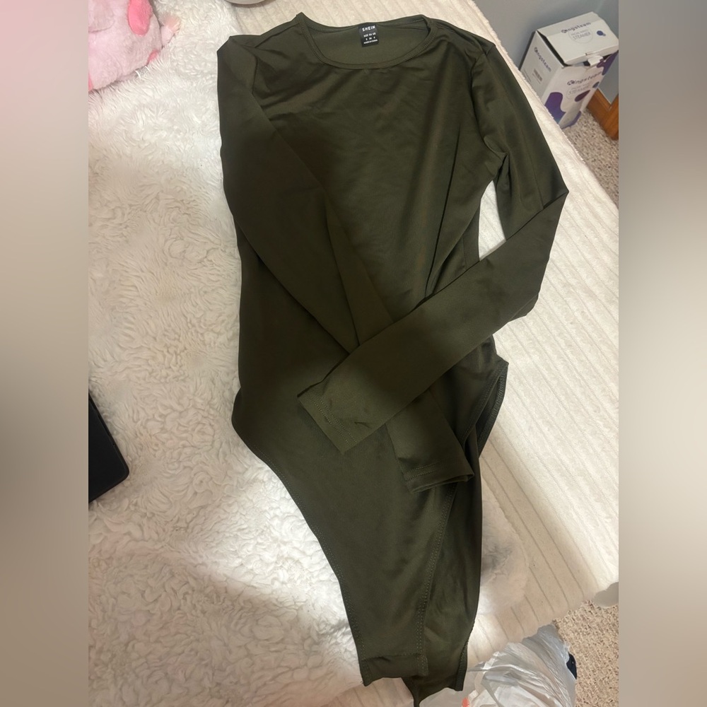 Dark Green Long Sleeve bodysuit